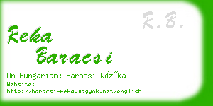 reka baracsi business card